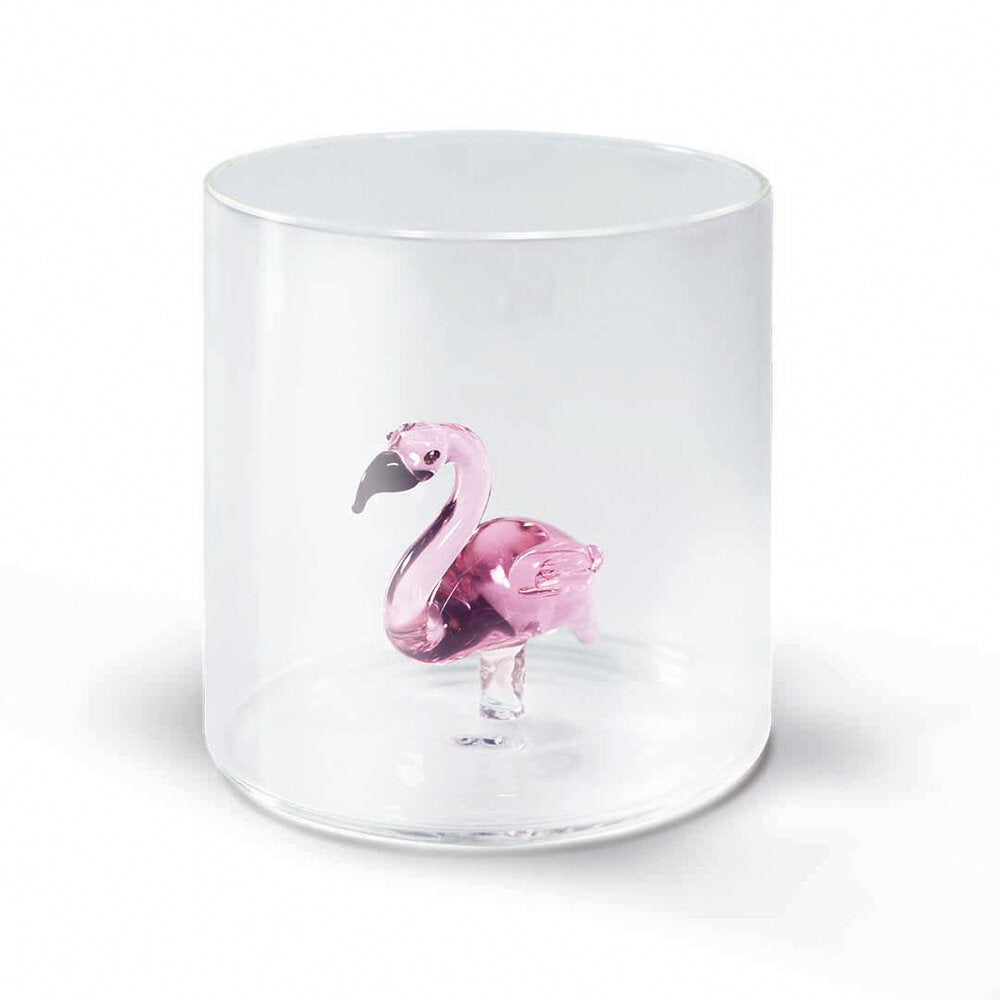 Borosilicate Glas, Flamingo - 250 ml.